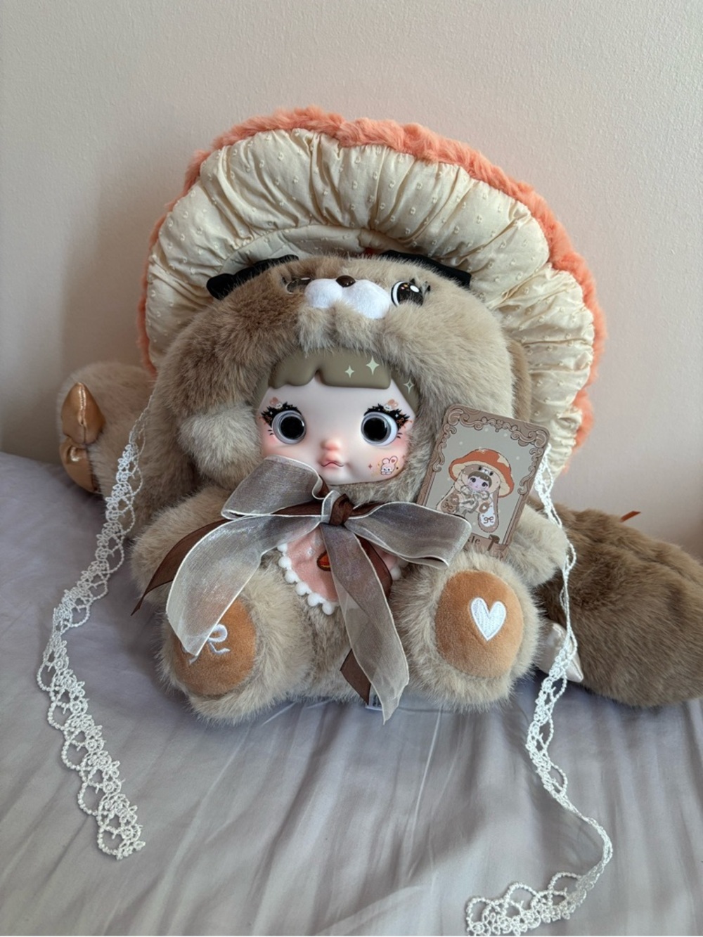 Nommi Mushroom Hat 400% Series Giant 12.5” Kawaii Blind Box Plush Doll (Twinkle) - Picture 2 of 5